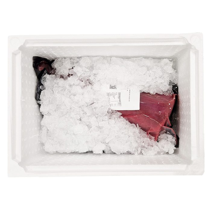 Rumenoplavuti tun file mariniran z dodano vodo, vakuum, 2,5-4 kg, odtaljen