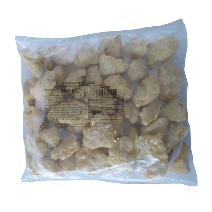 Panirani piščančji nuggets iz pravih filejev, Gierlinger, 1 kg, zm.