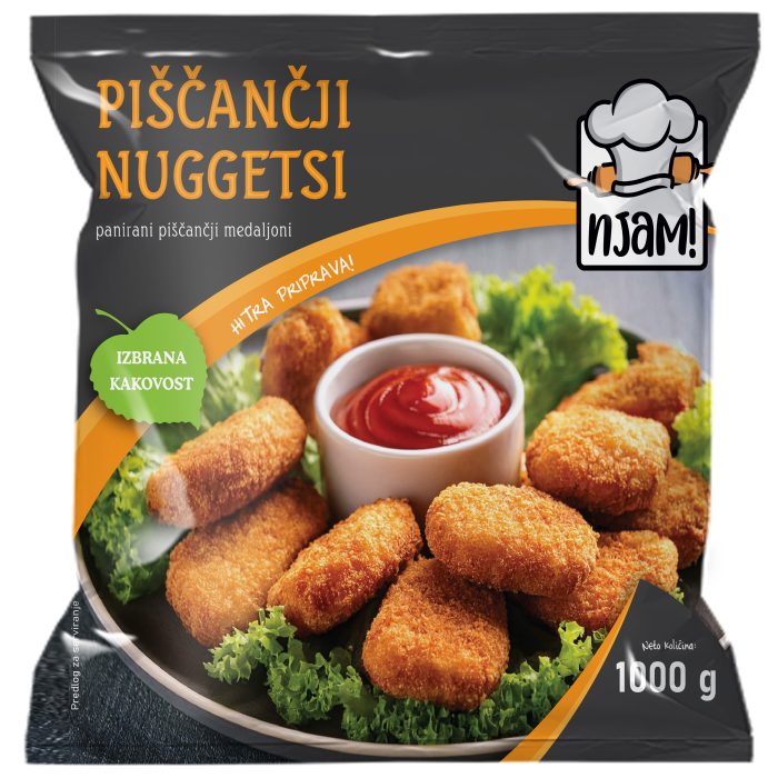 Panirani piščančji nuggetsi, 1 kg, zm.