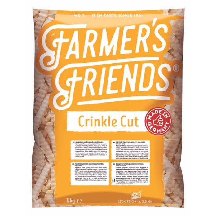 Pomfri Crincle Cut valovit, Farmer's Friends, 2,5 kg, zm.