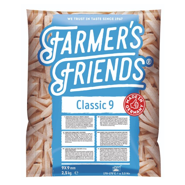 Pomfri French fries 9x9 mm, Farmer's Friends, 2,5 kg, zm.