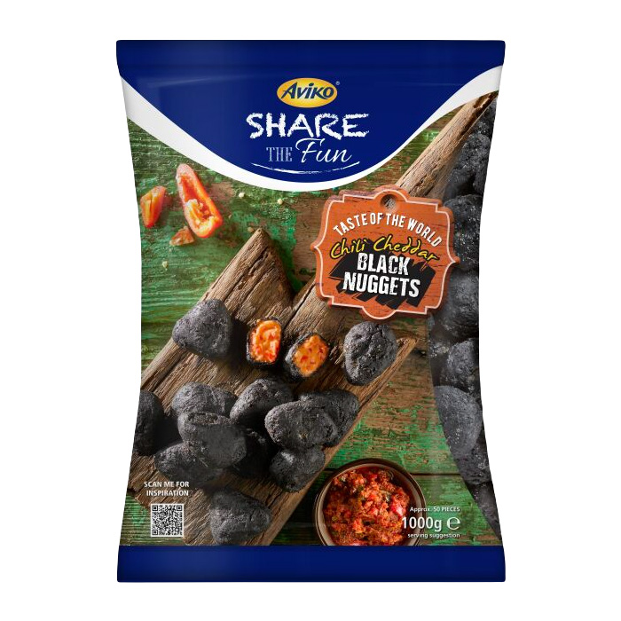 Nuggets Chili Cheddar Black Aviko, 1 kg, zm.