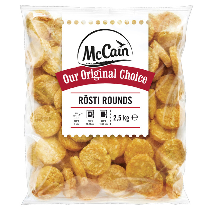 Rosti Rounds (hash browns), McCain, 2,5 kg, zm.