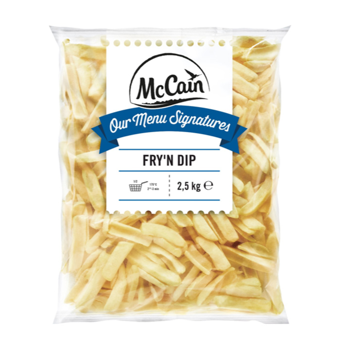 Pomfri žlebast Fry&Dip, McCain, 2,5 kg, zm.