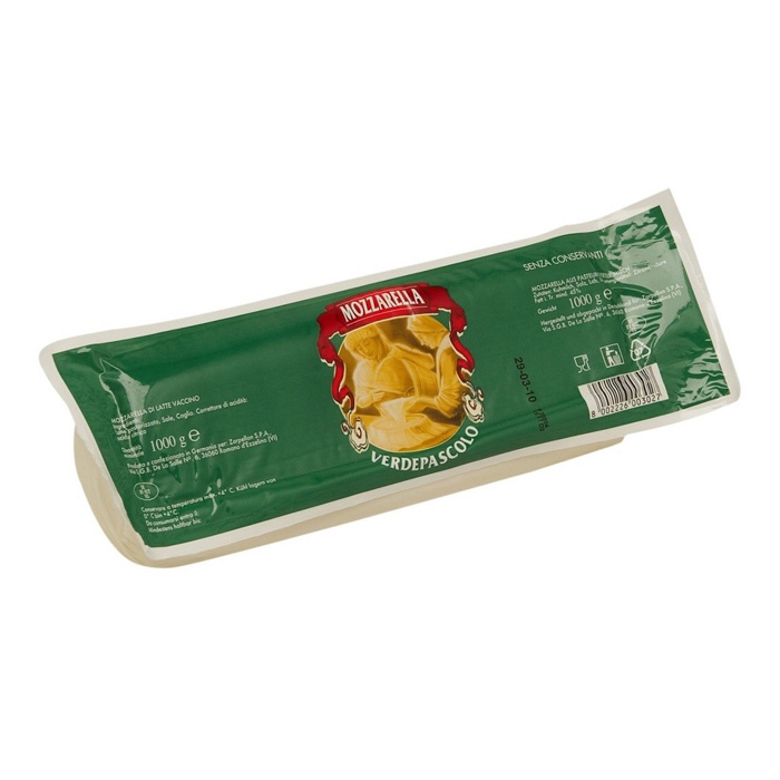 Mozzarella filone 45 % m.m. Verdepascolo, 1 kg