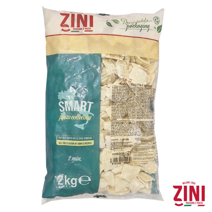 Raviolo s skuto in špinačo Zini, 2 kg, zm.