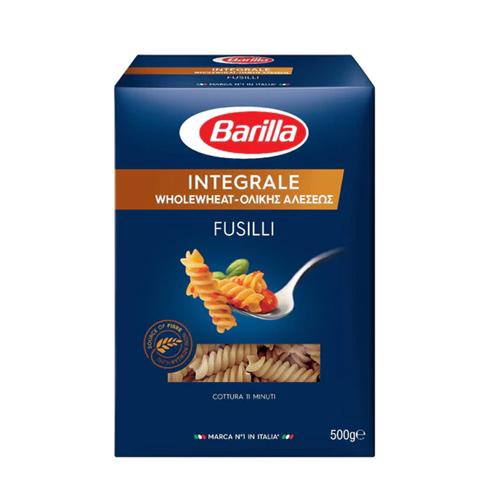 Testenine svedri (fusili) polnozrnati, Barilla, 500 g