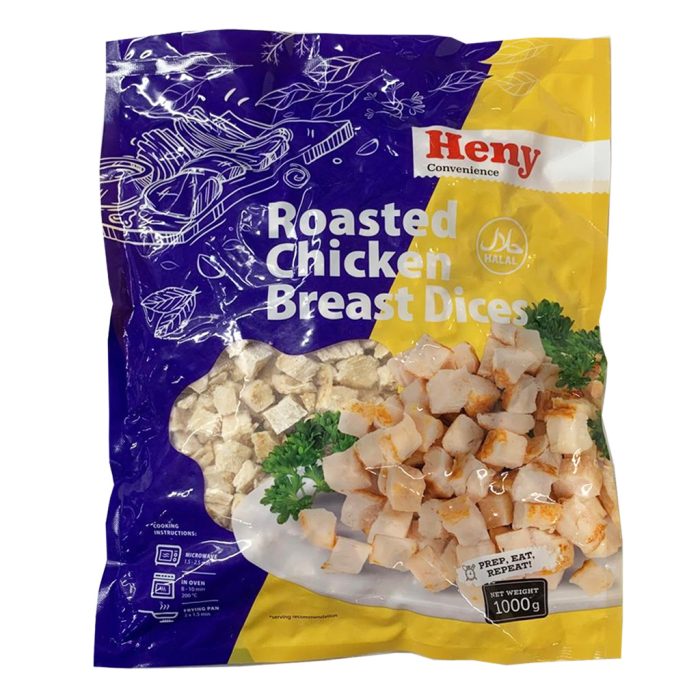 Piščančji meso pečeno kocke 12 mm, 2,5 kg, zm.