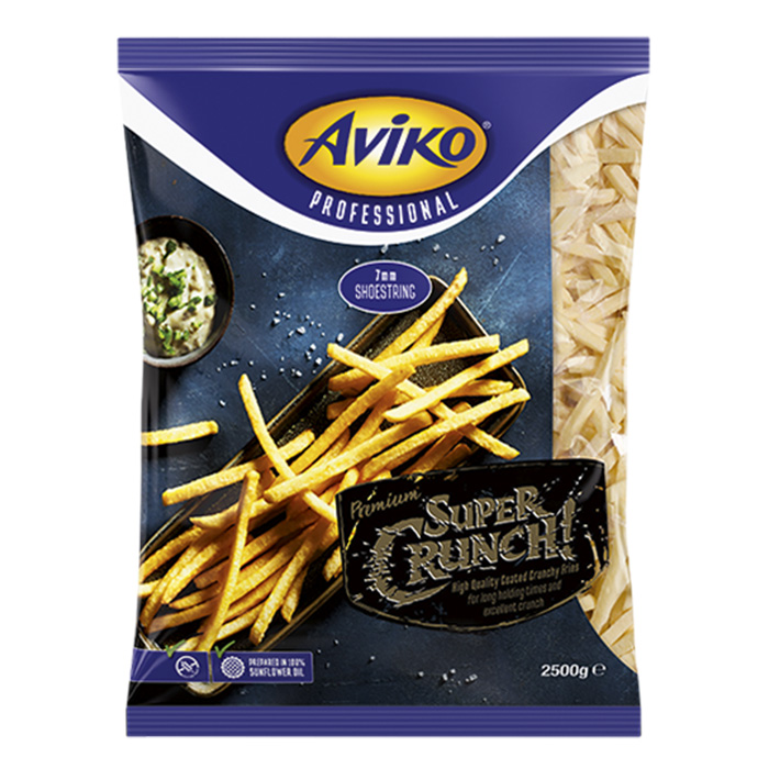 Pomfri French fries 7×7 Super Crunch Aviko, 2,5 kg, zm.