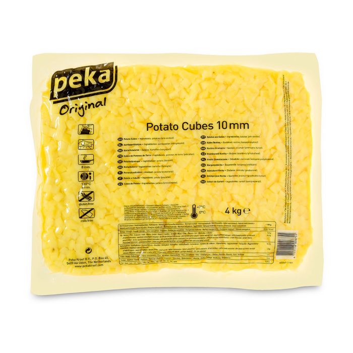 Kuhan krompir kocke 10×10, Peka