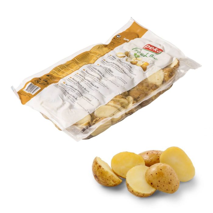 Krompir kuhan polovičke s kožo, Peka, zm.