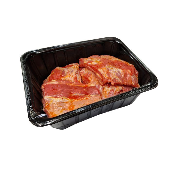 Svinjski loin ribs (baby back ribs, spareribs) začinjen, 1 kg, svež
