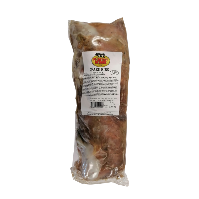 Spare ribs (rebra) sous-vide, Poldetove mesnine, cca 1 kg