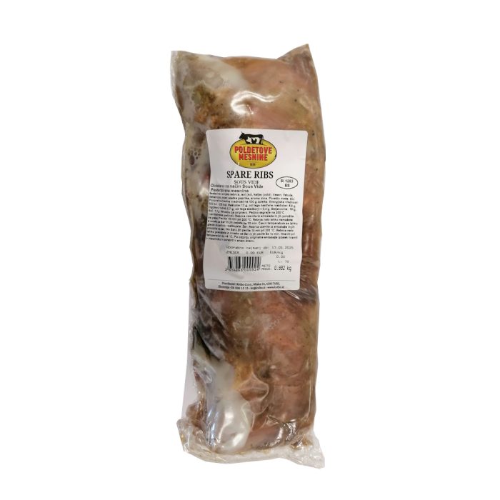 Spare ribs (rebra) sous-vide, Poldetove mesnine, 750 g