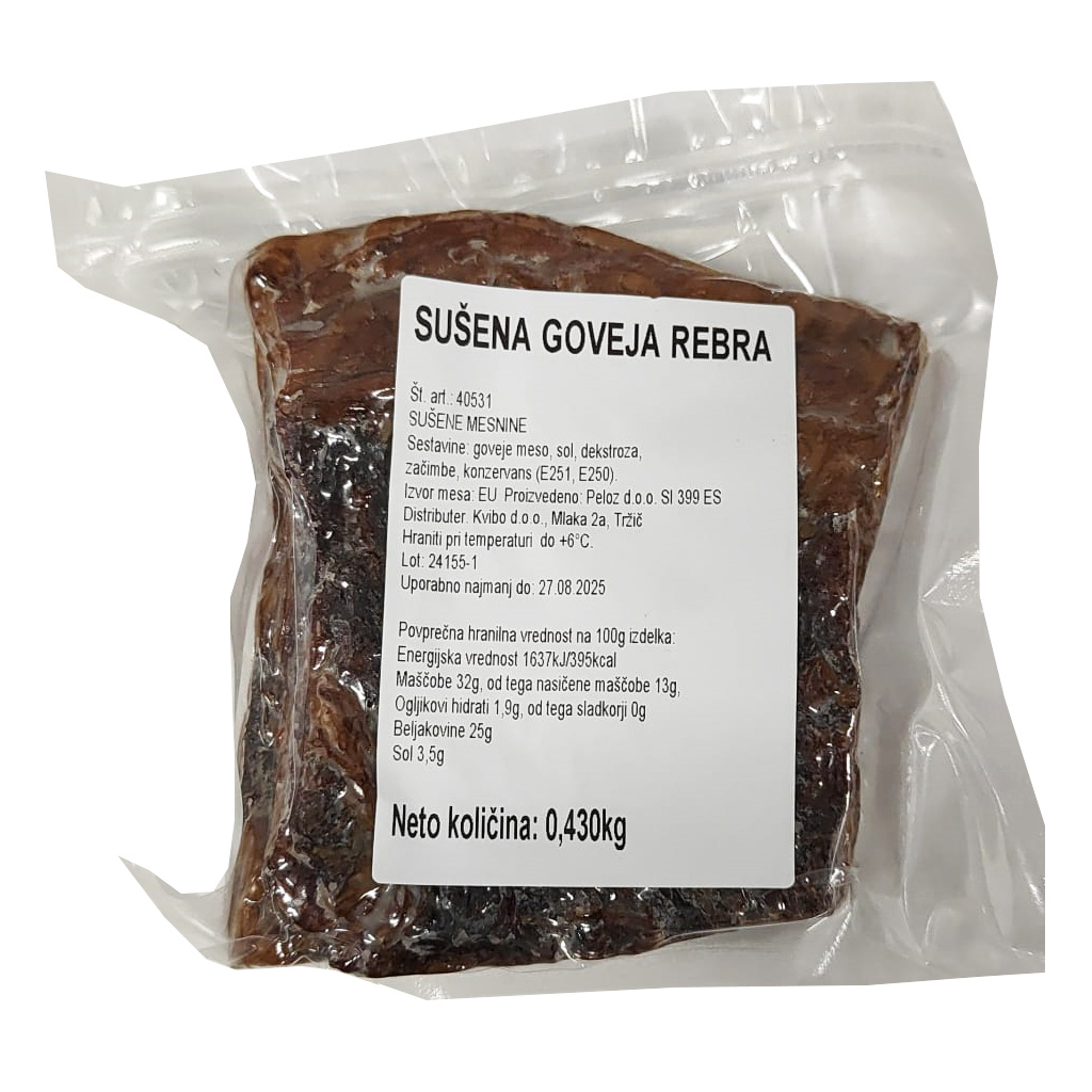 Rebra goveja suha brez kosti