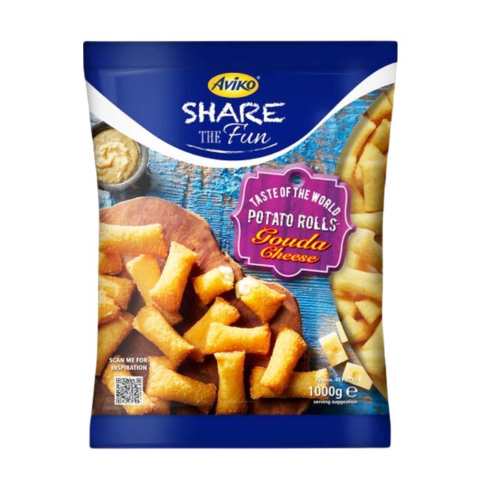 Krompirjevi zvitki z gauda sir, Aviko, 1 kg, zm.