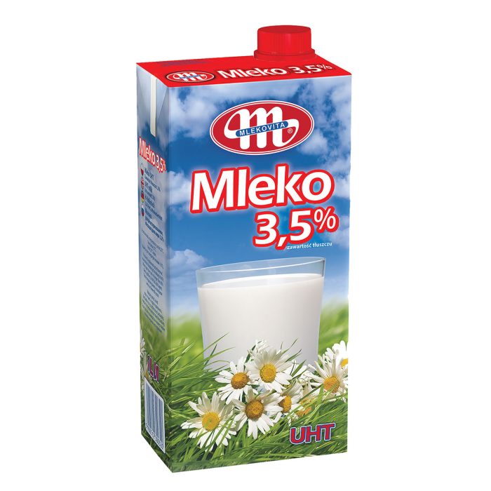 Mleko UHT 3,5 % m.m., Mlekovita, 12 x 1 L