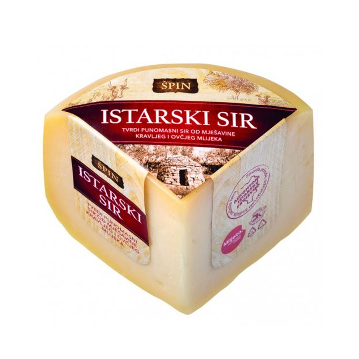 Sir istrski mešani (kravje in ovčje mleko)