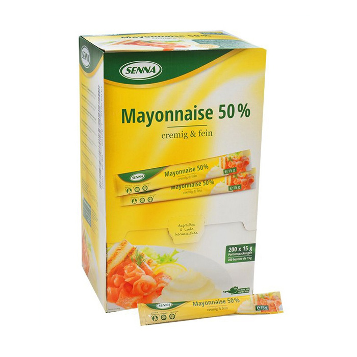 Majoneza 50 %, porcijska, Senna, 200 x 15 g