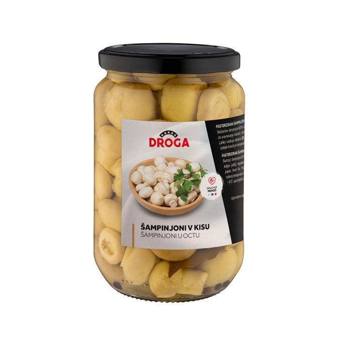 Šampinjoni celi v kisu, 720 ml
