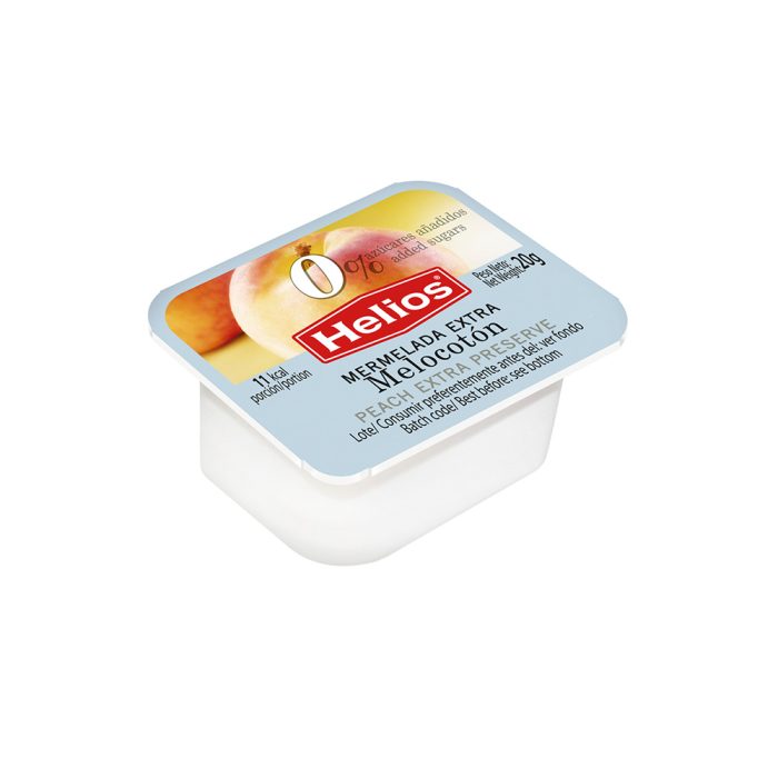 Marmelada brez dodanega sladkorja, porcijska, breskev, Helios, 80 x 20g