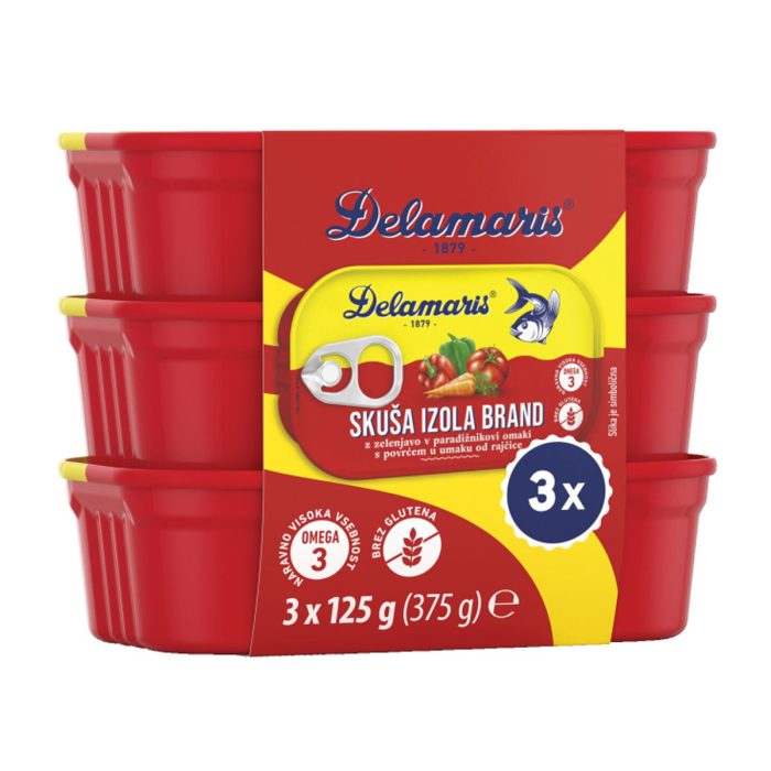 Skuša z zelenjavo Izola Brand, Delamaris