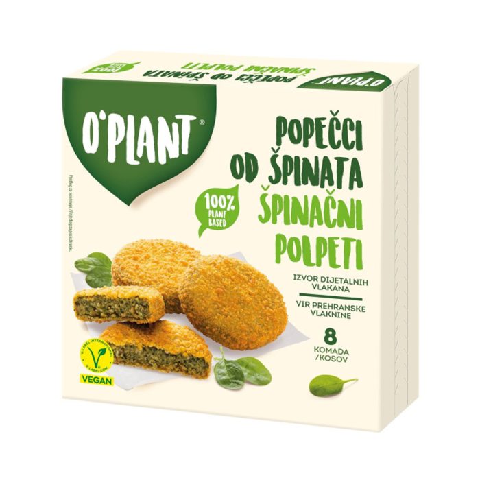Polpeti špinačni, O'Plant, 450 g, zm.