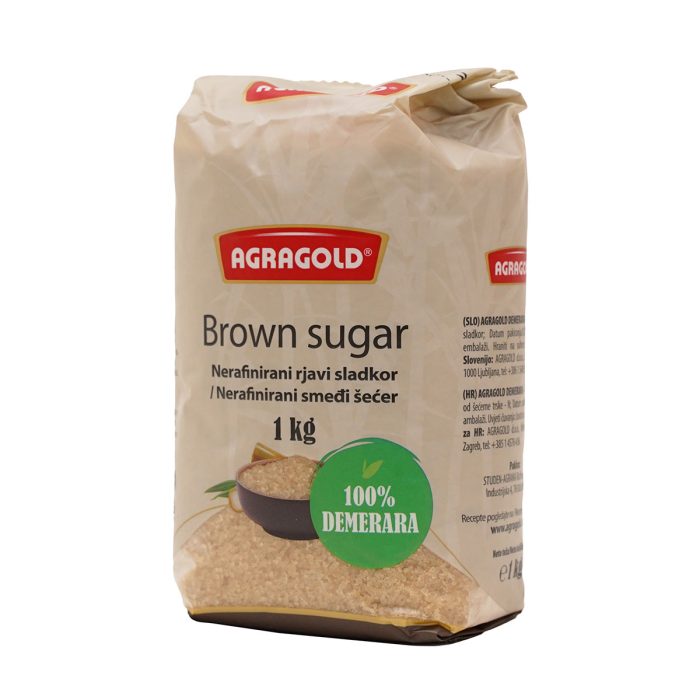 Sladkor kristalni rjavi Demerara, 1 kg