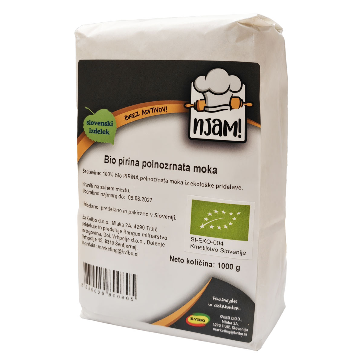 Pirina moka polnozrnata BIO, Njam